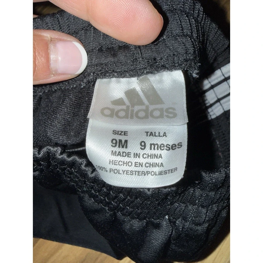Adidas Infant 9M 9 Months Tracksuit Set Outfit Black‎ White
